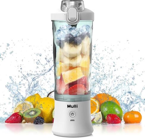 Mulli Portable Blender,USB Rechargeable Personal Mixer for Smoothie and Shakes, Mini Blender with Six Blades for Baby Food,Travel,Gym and More in Saudi Arabia