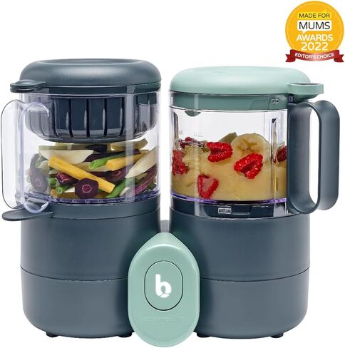 محطة وجبة بيبي موف ديو XL | محضرة طعام 6 في 1 مع قدر بخاري، خلاط متعدد السرعات، سخان، مزيل تجميد ومعقم (معتمد من خبراء التغذية)، وردي in Kuwait