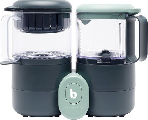 محطة وجبة بيبي موف ديو XL | محضرة طعام 6 في 1 مع قدر بخاري، خلاط متعدد السرعات، سخان، مزيل تجميد ومعقم (معتمد من خبراء التغذية)، وردي in Kuwait