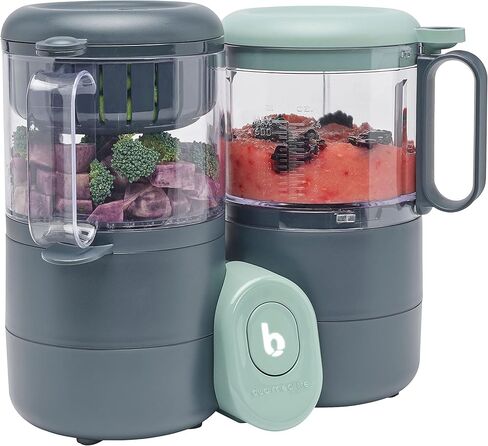 محطة وجبة بيبي موف ديو XL | محضرة طعام 6 في 1 مع قدر بخاري، خلاط متعدد السرعات، سخان، مزيل تجميد ومعقم (معتمد من خبراء التغذية)، وردي in Kuwait