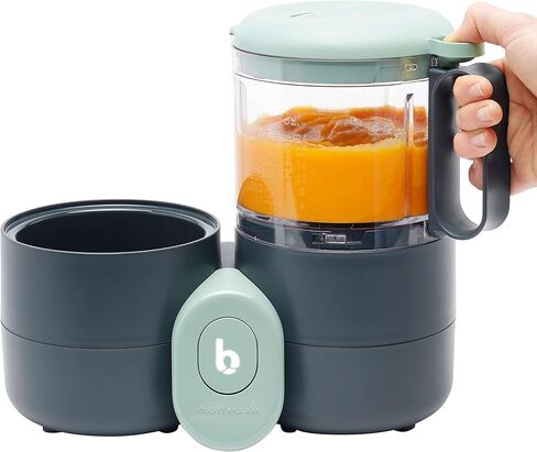 محطة وجبة بيبي موف ديو XL | محضرة طعام 6 في 1 مع قدر بخاري، خلاط متعدد السرعات، سخان، مزيل تجميد ومعقم (معتمد من خبراء التغذية)، وردي in Kuwait