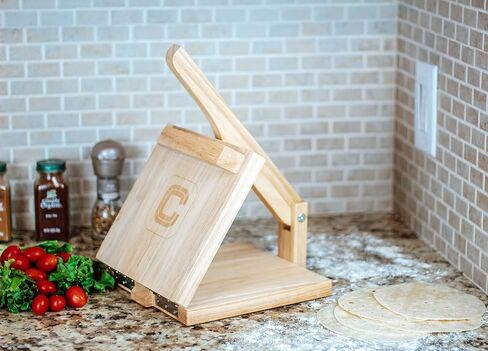 YODO'S CREATIVE CONCEPTS OAK WOOD TORTILLA PRESS, 8 INCH TORTILLA MAKER in Saudi Arabia