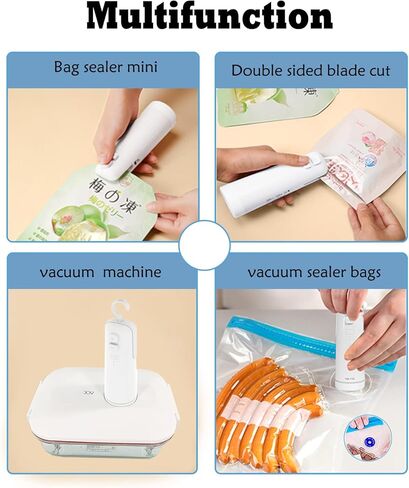 mini handheld vacuum sealer, Mini Bag Sealer/2 in 1 Heat Sealer and Cutter /Automatic Food Vacuum Pump/ Automatic Electric Fast Ball Pump with Needle and Nozzle (for Football Basketball, Volleyball, balloon) 4 in 1 Life Multifunctional Tool in Saudi Arabia