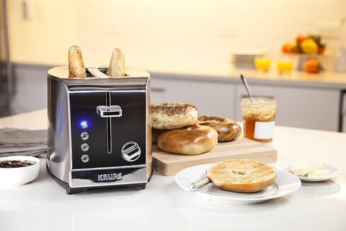 KRUPS 2 Slice Toaster with 6 browning levels and 4 easy-to-use functions, Stainless Steel, Silver in Saudi Arabia