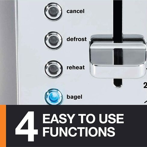 KRUPS 2 Slice Toaster with 6 browning levels and 4 easy-to-use functions, Stainless Steel, Silver in Saudi Arabia