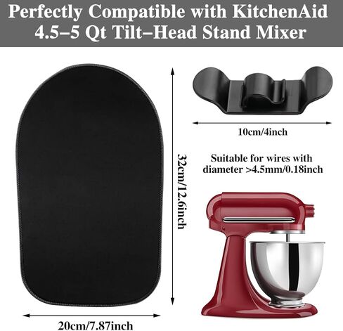 Mixer Slider Mat, Mixer Mover Sliding Mats Kitchen Appliance Countertop Mixer Mover with 4 Cord Organizers for KitchenAid 4.5-5 Qt Tilt-Head Stand Mixer, Classic Mixer Coffee Maker, Blender in Kuwait