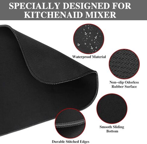 Mixer Slider Mat, Mixer Mover Sliding Mats Kitchen Appliance Countertop Mixer Mover with 4 Cord Organizers for KitchenAid 4.5-5 Qt Tilt-Head Stand Mixer, Classic Mixer Coffee Maker, Blender in Kuwait