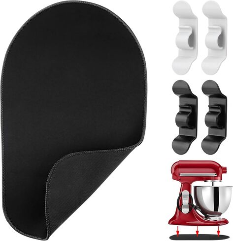 Mixer Slider Mat, Mixer Mover Sliding Mats Kitchen Appliance Countertop Mixer Mover with 4 Cord Organizers for KitchenAid 4.5-5 Qt Tilt-Head Stand Mixer, Classic Mixer Coffee Maker, Blender in Kuwait