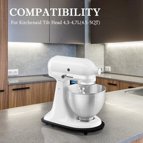 Acrylic Mixer Slider Compatible with Tilt Head Kitchen aid 4.5-5 Qt Tilt Head Stand Mixer - Kitchen Countertop Storage Mover Sliding Tray for Kitchen aid 4.5-5 Qt, Mixer Appliance Moving Caddy in Kuwait