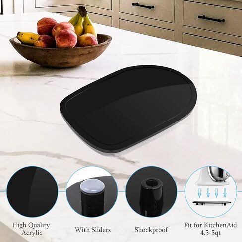 Acrylic Mixer Slider Compatible with Tilt Head Kitchen aid 4.5-5 Qt Tilt Head Stand Mixer - Kitchen Countertop Storage Mover Sliding Tray for Kitchen aid 4.5-5 Qt, Mixer Appliance Moving Caddy in Kuwait