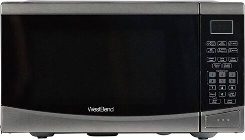 West Bend Microwave Oven, 900W, 0.9 cu. ft., in Stainless Steel | West Bend Microwave Oven, 900W, 10 Power Levels, One-Touch Cooking, Glass Turntable, 0.9 cu. ft., in Stainless Steel in Kuwait