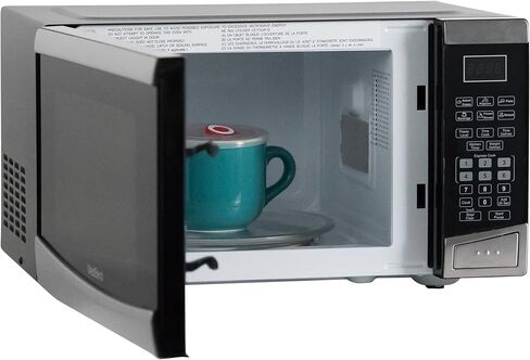 West Bend Microwave Oven, 900W, 0.9 cu. ft., in Stainless Steel | West Bend Microwave Oven, 900W, 10 Power Levels, One-Touch Cooking, Glass Turntable, 0.9 cu. ft., in Stainless Steel in Kuwait