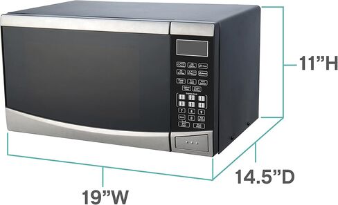 West Bend Microwave Oven, 900W, 0.9 cu. ft., in Stainless Steel | West Bend Microwave Oven, 900W, 10 Power Levels, One-Touch Cooking, Glass Turntable, 0.9 cu. ft., in Stainless Steel in Kuwait