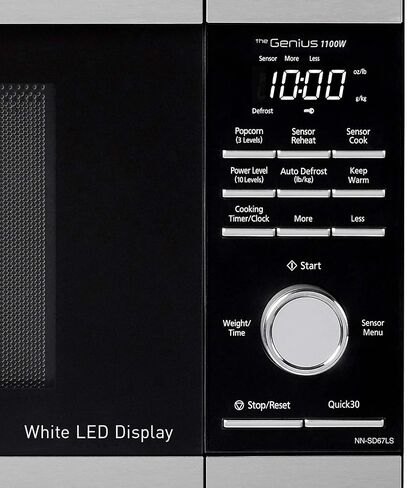 باناسونيك NN-SD67LS 1100 واط مع مستشعر Genius للطبخ وفرن ميكروويف يعمل على تذويب الجليد تلقائيًا، 1.3 قدم مكعب، من الفولاذ المقاوم للصدأ in Kuwait