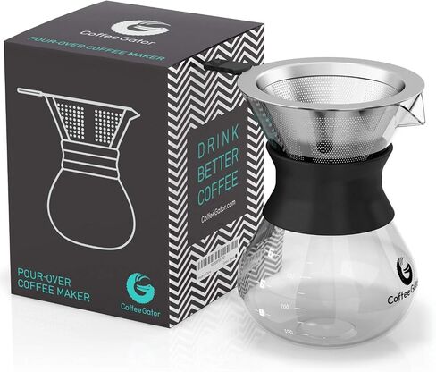 Coffee Gator Pour Over Coffee Maker Portable - 10.5oz in Kuwait