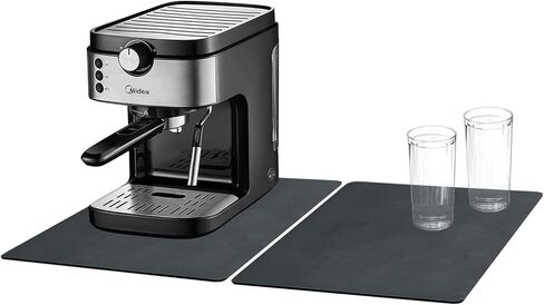 2 حزمة حصيرة بار القهوة ، حصائر بار القهوة حصيرة لطاولة المطبخ ، اكسسوارات بار القهوة تناسب تحت صانع القهوة آلة القهوة القهوة آلة تحضير القهوة آلة الإسبريسو رف الأطباق ، أسود in Kuwait