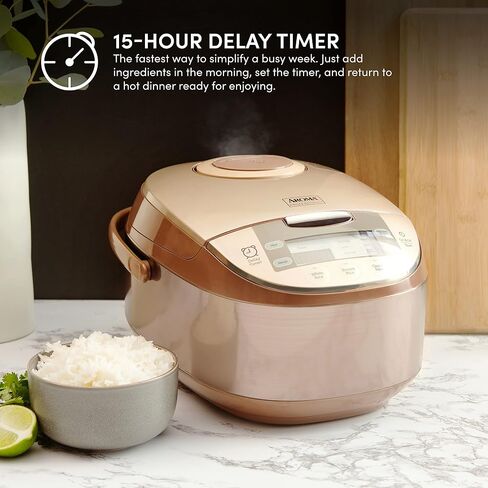 Aroma Housewares ARC-6106 Aroma Professional 6 Cups Uncooked Rice, Slow Cooker, Food Steamer, MultiCooker, Champagne in Saudi Arabia