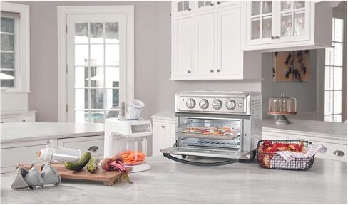 Cuisinart TOA-60 Convection AirFryer Toaster Oven, Premium 1800-Watt Oven with 7-in-1 Functions and Wide Temperature Range, Large Capacity AirFryer with 60-Minute Timer/Auto-Shutoff, Stainless Steel in Saudi Arabia