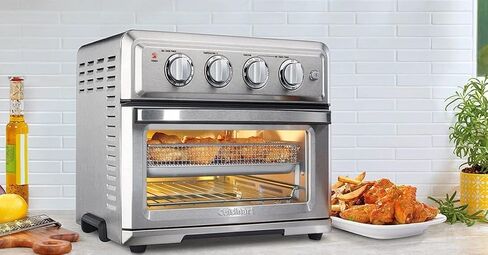 Cuisinart TOA-60 Convection AirFryer Toaster Oven, Premium 1800-Watt Oven with 7-in-1 Functions and Wide Temperature Range, Large Capacity AirFryer with 60-Minute Timer/Auto-Shutoff, Stainless Steel in Saudi Arabia
