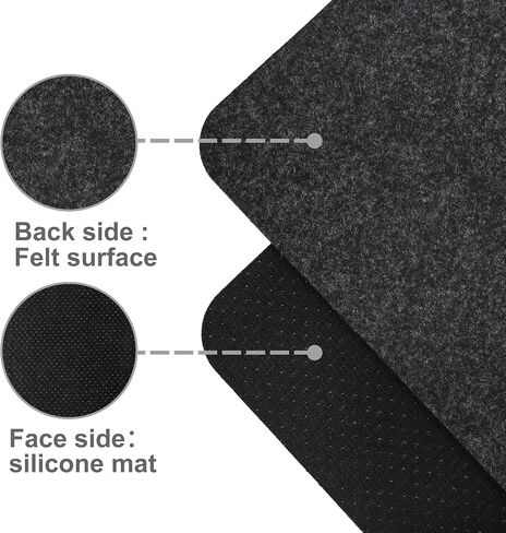4 Pieces Heat Resistant Mat Small Appliance Non-slip Mat Air Fryer Countertop Mat Felt Thickened Oven Mat Kitchen Countertop Protector for Coffee Maker Air Fryer Blender Toaster, 12" x 17" in Saudi Arabia