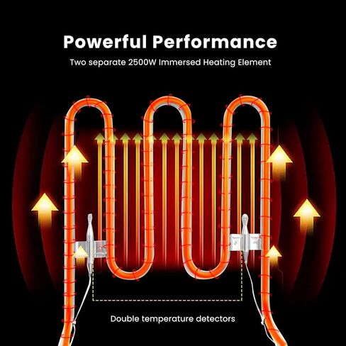 VIVOHOME 2500W 10.6 QT Electric Deep Fryer with 6.3 QT Removable Basket, Temperature Adjustable 140-392℉ in Kuwait