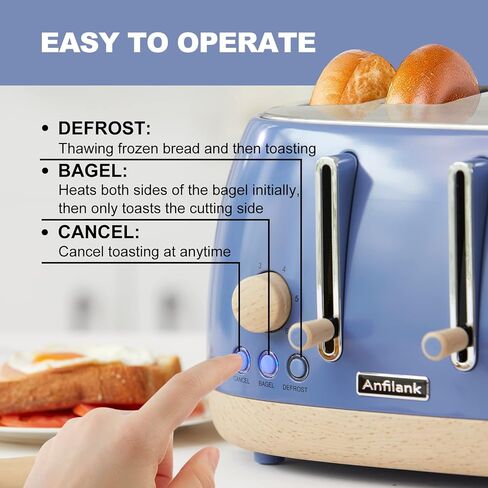 Toaster 4 Slice,Retro Stainless Steel Toaster with Extra Wide Slots Cancel, Bagel, Defrost Function, Dual Independent Control Panel, Removable Crumb Tray and High Lift Lever (Beige) in Kuwait