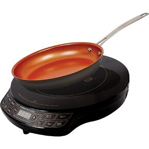 Nuwave Gold Precision Induction Cooktop, Portable, Large 8" Heating Coil, 12" Shatter-Proof Ceramic Glass Surface, 3 Wattage Settings 600, 900, and 1500 Watts, 9" Duralon Non-Stick Fry Pan Included in Saudi Arabia
