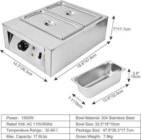آلة تسخين الشوكولاتة من سيسايوي، آلة ذوبان الشوكولاتة بوزن 17.6 رطل، جهاز تسخين الطعام التجاري للشوكولاتة الكهربائية للشوكولاتة والحليب والكريمة وذوبان الحساء والتسخين، 1.5 كيلو وات 2 خزان in Kuwait