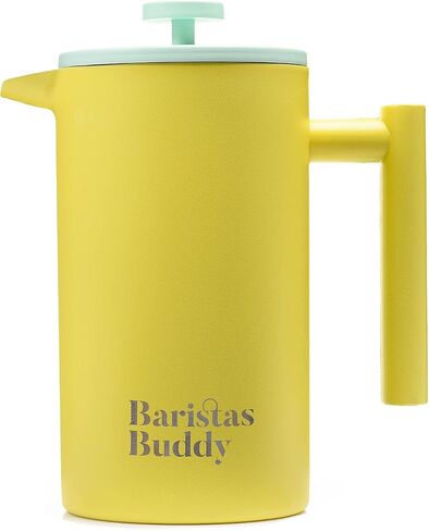 French Press Coffee Maker - Insulated, Stainless Steel Manual Coffee Makers For Home, Office Or Camping - Large 34oz Capacity For 4 Cups in Saudi Arabia