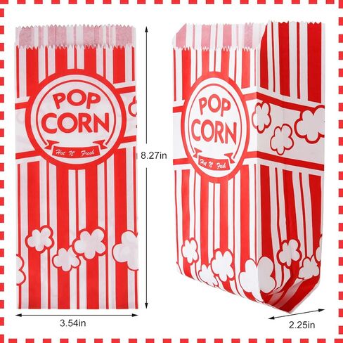 300pcs Paper Popcorn Bags for Party, 1 Oz Small Vintage Individual Servings Popcorn Container Pop Corn Bags for Popcorn Machine in Saudi Arabia