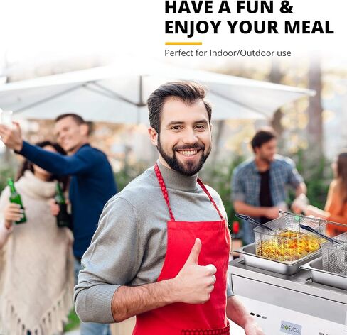 بايو اكسيل مقلاة عميقة خارجية بخزان من SS22 - منظم درجة الحرارة قابل للتعديل - مقلاة عميقة بروبان مع سلتين واغطية من الستانلس ستيل in Kuwait