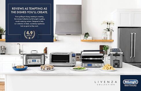 De'Longhi Livenza Dual Zone Easy Clean Deep Fryer, 18 x 11 x 12.5 inches, Silver in Saudi Arabia