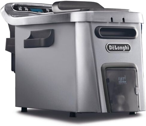 De'Longhi Livenza Dual Zone Easy Clean Deep Fryer, 18 x 11 x 12.5 inches, Silver in Saudi Arabia