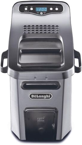 De'Longhi Livenza Dual Zone Easy Clean Deep Fryer, 18 x 11 x 12.5 inches, Silver in Saudi Arabia