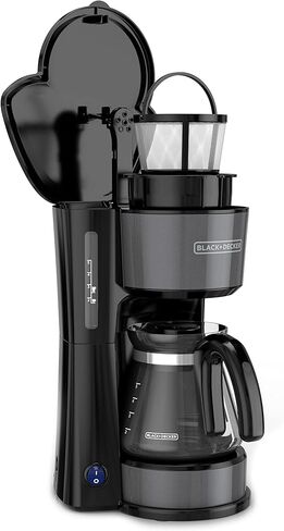 ماكينة تحضير القهوة BLACK+DECKER™ 4 في 1 5 أكواب*، ستانلس ستيل أسود in Saudi Arabia