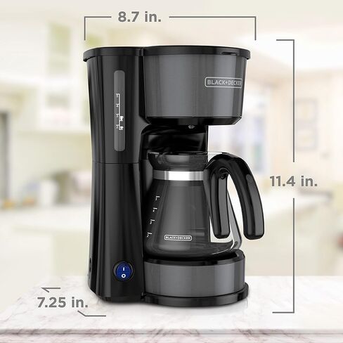 ماكينة تحضير القهوة BLACK+DECKER™ 4 في 1 5 أكواب*، ستانلس ستيل أسود in Saudi Arabia