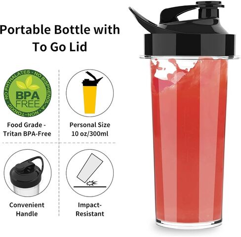 La Reveuse Personal Blender for Shakes and Smoothies 200 Watt with Magnetic Drive Technology 10 oz BPA-Free Portable Travel Bottle (White) in Saudi Arabia