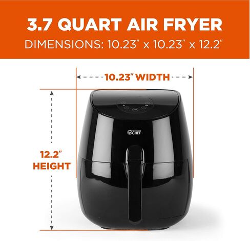 مقلاة هواء من كوميرشال شيف CHAF35B , 3.5 لتر - اسود in Kuwait