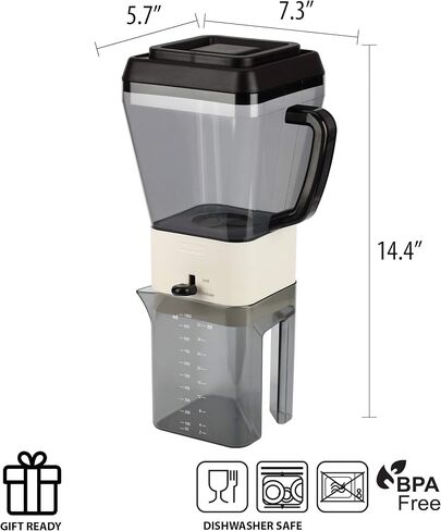 Cold Brew Iced Coffee Maker Brews 12 servings of Rich Coffee Concentrate for Hot or Cold Refreshment in Saudi Arabia