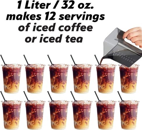 Cold Brew Iced Coffee Maker Brews 12 servings of Rich Coffee Concentrate for Hot or Cold Refreshment in Saudi Arabia