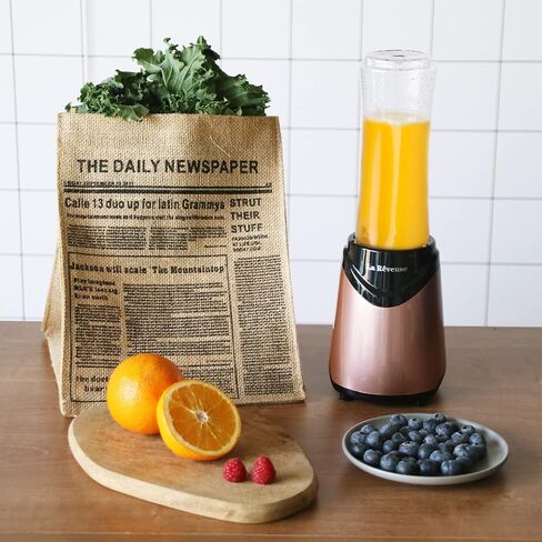 La Reveuse Smoothies Blender Personal Size 300 Watts with 18 oz BPA-Free Portable Travel Sports Bottle, Silver in Kuwait