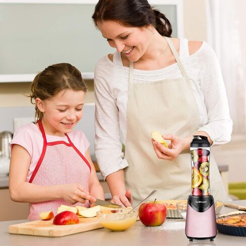 La Reveuse Smoothies Blender Personal Size 300 Watts with 18 oz BPA-Free Portable Travel Sports Bottle, Silver in Kuwait