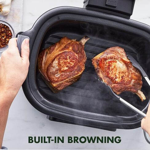 جرين بان مقلاة هوائية 13 في 1 للطهي البطيء والشواية، اعدادات مسبقة للطهي بالبخار والخبز والطهي على البخار، سيراميك صحي غير لاصق وامن للاستخدام في غسالة الصحون، شاشة LED سهلة الاستخدام in Kuwait