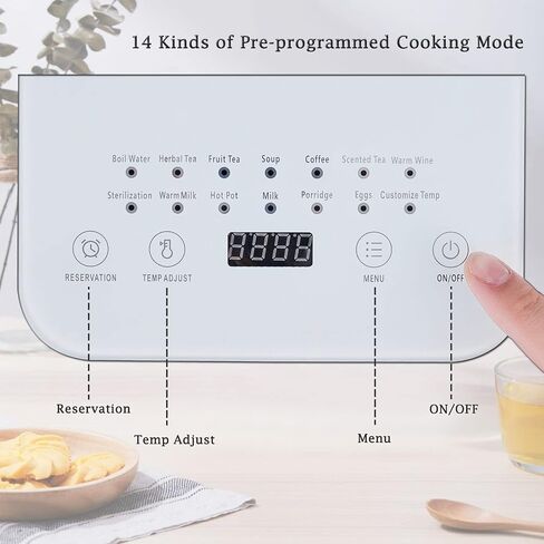Electric Glass Kettle Electric Kettles for Boiling Water for 1.5 L, Electric Kettle Temperature Control Electric Kettle with Tea Infuse, Tea Maker with 18 Smart Menu, BPA-FREE & Boil-Dry Protection. in Saudi Arabia