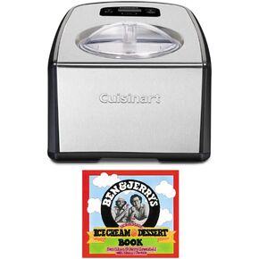 مجموعة صانعة الآيس كريم والجيلاتي بضاغط Cuisinart ICE-100 مع كتاب الآيس كريم والحلويات المصنوع منزليًا (عنصران) in Kuwait