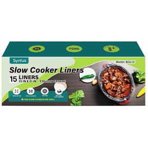 Syntus Slow Cooker Liners, 10 Count Cooking Bags Small Size Disposable Pot Liners Plastic Bags, Fit 1QT to 3QT for Slow Cooker Cooking Trays, 10.5"x 17.5", 10 Liners in Saudi Arabia