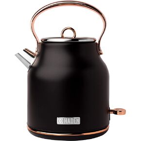 Haden 75089 Heritage 1.7 لتر غلاية كهربائية من الفولاذ المقاوم للصدأ على سطح الطاولة مع إيقاف تلقائي وحماية من الغليان الجاف (عاجي/نحاسي) in Kuwait