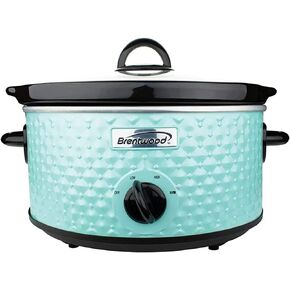 3.5-Quart Diamond-Pattern Slow Cooker (Blue) in Saudi Arabia