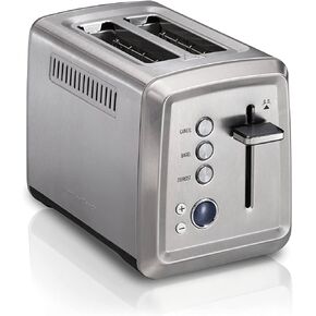 Hamilton Beach 2 Slice Toaster with Extra-Wide Slots, Bagel Setting, Toast Boost, Slide-Out Crumb Tray, Auto-Shutoff & Cancel Button, Defrost Function, Stainless Steel (22794) | Browning Control With 7 Shades | Auto Shutoff | Toast Boost | Slide-Out Crumb in Saudi Arabia