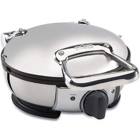 صانعة الوافل الكهربائية المصنوعة من الفولاذ المقاوم للصدأ بالكامل، 4 أقسام غير لاصقة، تخزين مستقيم 800 وات، 7 مستويات تحمير، دائرية، وافل بلجيكي in Kuwait